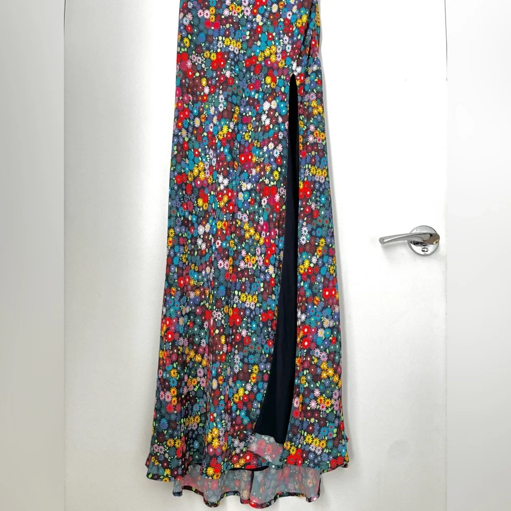 Staud Lea Maxi Dress in Rainbow Flower Market - Picture 8 of 12